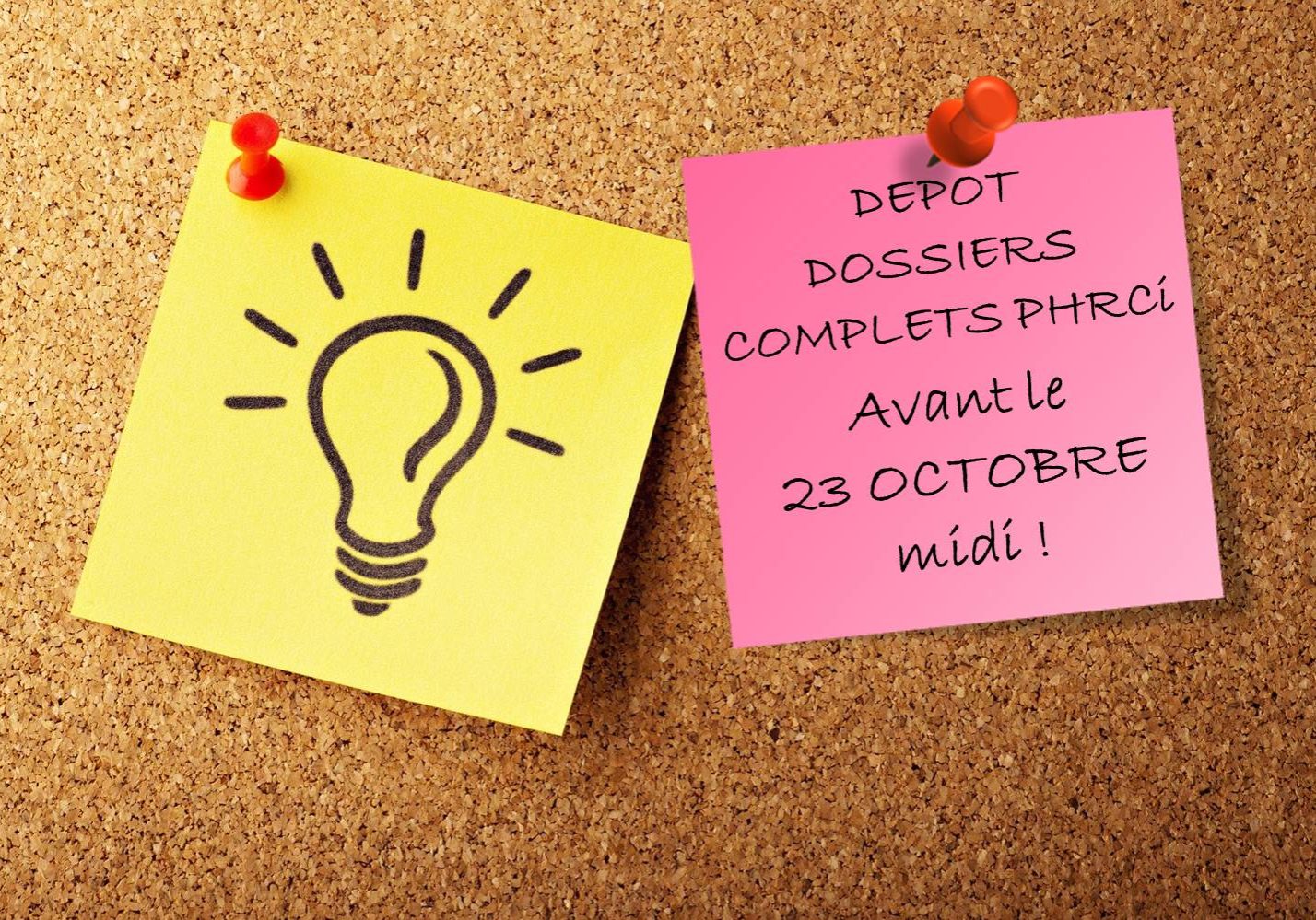PHRCI depot dossier complet.